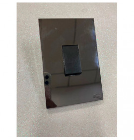 Cj Interruptor Simples Vertical 4x2 - Recta Espelhada Fume